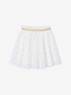 -Jupe fille en tulle broderie lurex