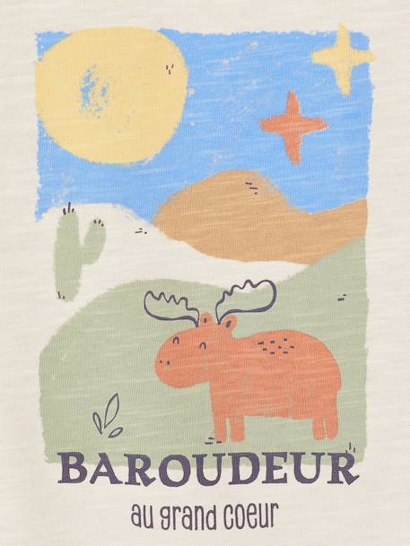 T-shirt bébé garçon manches longues écru - vertbaudet enfant 