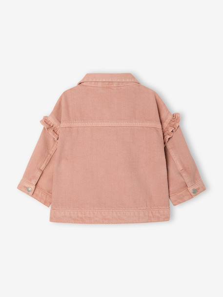 Veste bébé fille volantée rose poudré - vertbaudet enfant 
