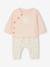Ensemble bébé sweat et pantalon écru+rose pâle - vertbaudet enfant 