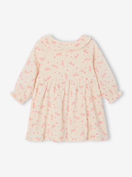 Robe bébé fille en gaze de coton écru - vertbaudet enfant 