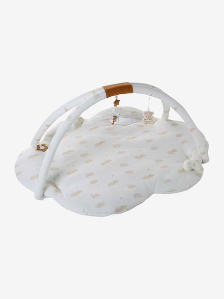 Tapis d'éveil avec arches et rebord beige+blanc+orange+rouge - vertbaudet enfant 