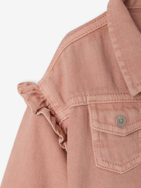 Veste bébé fille volantée rose poudré - vertbaudet enfant 