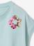 T-shirt voor meisjes met paillettenmotieven blauwgroen+ecru+lila - vertbaudet enfant 