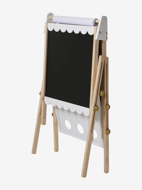 Tableau pliable et réglable en hauteur 3 en 1 en bois FSC® blanc+multicolore+Rose - vertbaudet enfant 