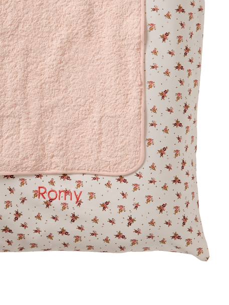 Housse matelas à langer personnalisable beige imprimé+écru / vert feuille+multicolore+vert sauge - vertbaudet enfant 