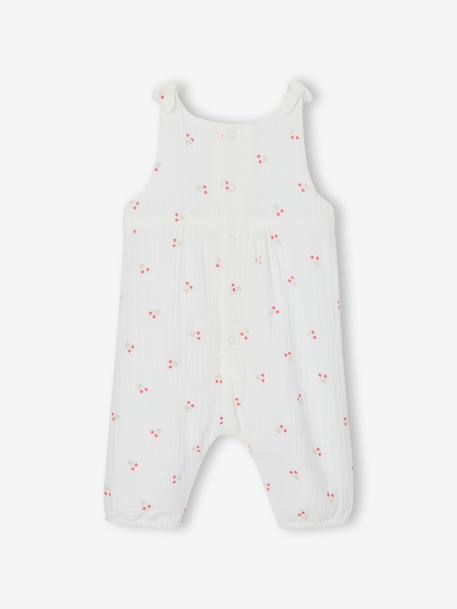 Boxpakje baby van geborduurd katoengaas beige+ecru+lindegroen - vertbaudet enfant 