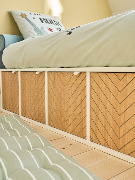 Porte pour meuble à cases chevrons bois - vertbaudet enfant 