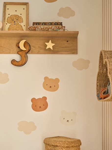 Lot de 20 stickers oursons et nuages beige - vertbaudet enfant 
