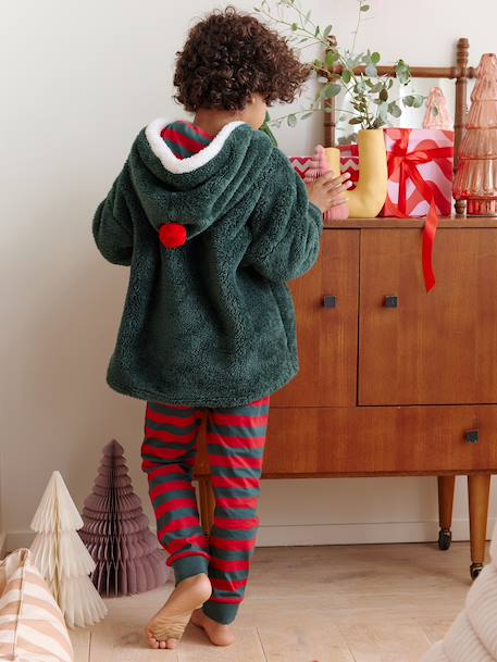 Ensemble pyjama et sweat à capuche Garçon vert - vertbaudet enfant 