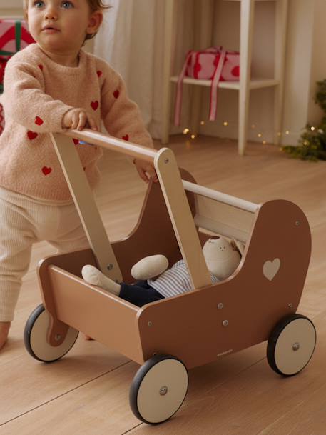 Loopwagen-kinderwagen van FSC®-hout karamel - vertbaudet enfant 