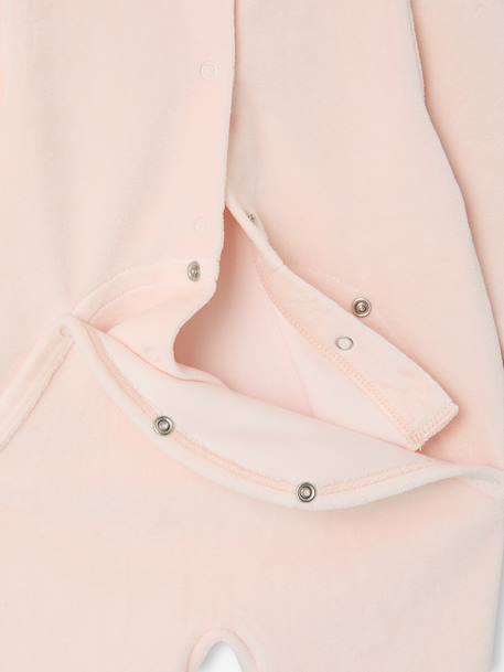Lot 2 pyjamas bébé fille velours rose - vertbaudet enfant 