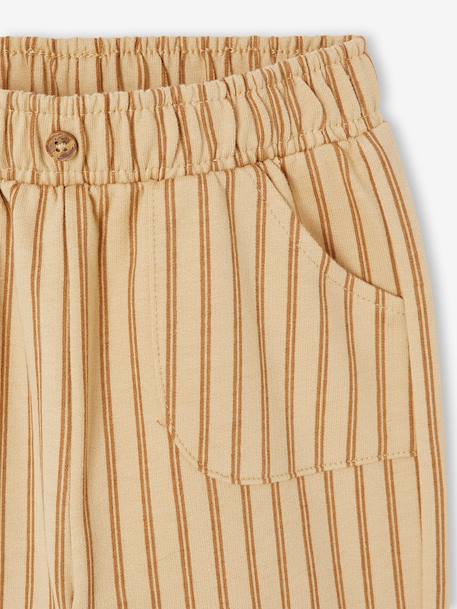 Pantalon bébé molleton imprimé cappuccino+vert émeraude+vert sauge - vertbaudet enfant 