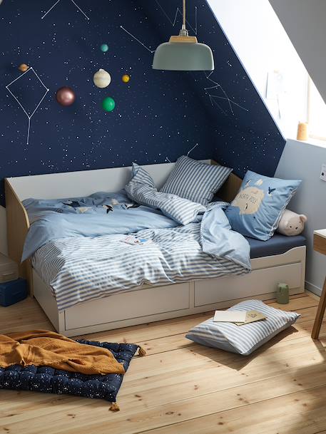 Lit gigogne 80x200cm avec rangement YEL blanc - vertbaudet enfant 