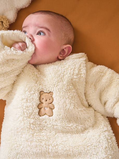 Gigoteuse PETIT OURS manches longues amovibles vanille - vertbaudet enfant 