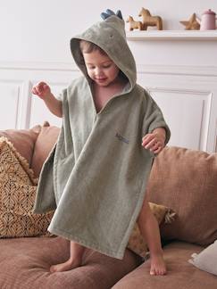 Linge de maison et décoration-Linge de bain-Poncho-Poncho de bain bébé avec coton recyclé personnalisable Animal