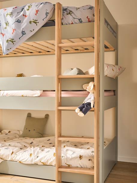 Lit superposé triple Complice 90x200cm vert d'eau - vertbaudet enfant 