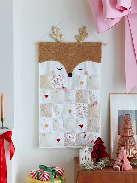 Adventskalender Rendier in sherpa goudbeige - vertbaudet enfant 