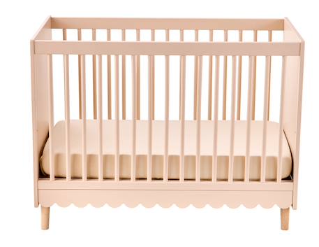 Meegroeibed met details LIGNE FESTON ecru+rozen - vertbaudet enfant 