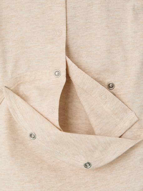 Coffret bébé 2 combishorts en coton bio beige chiné - vertbaudet enfant 