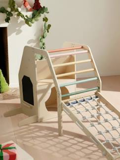 Speelgoed-Creatieve activiteiten-Tekenen en schilderen-Parcours voor motorische vaardigheden huis in FSC® hout