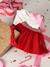 Babyset voor babymeisjes, t-shirt, rok, heupband, kerstcadeauset rood - vertbaudet enfant 