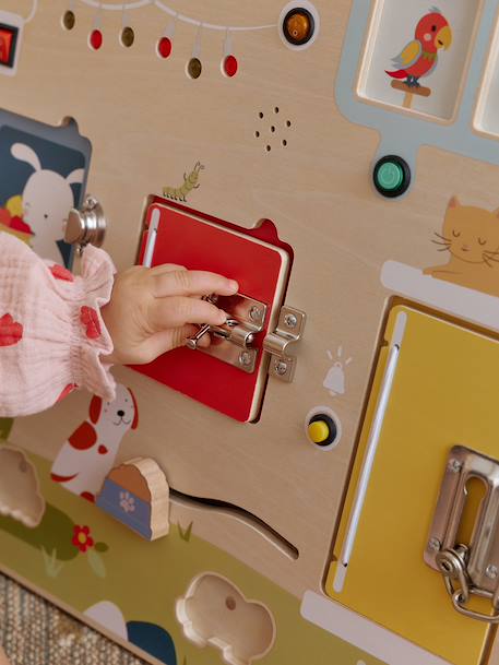 Activiteitenbord met geluid en licht van FSC®-hout hout - vertbaudet enfant 