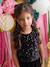 Combinaison fille bi-matière sequins et velours noir - vertbaudet enfant 
