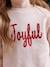 Sweat fille noël message en sequins rose poudré - vertbaudet enfant 