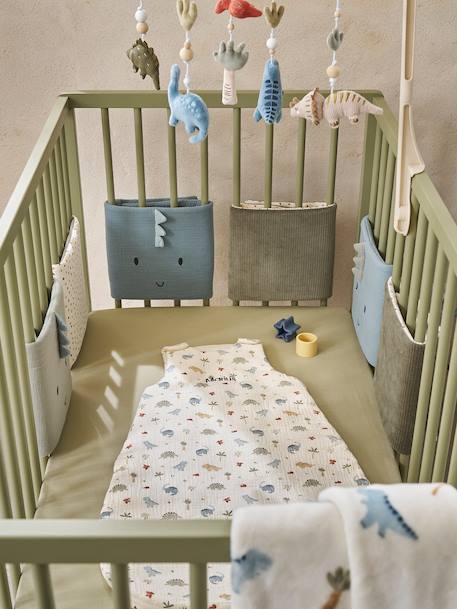 Aanpasbare slaapzak van hydrofiel katoen MINISAURUS meerkleurig - vertbaudet enfant 