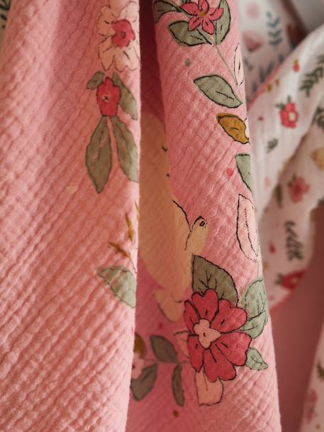 Set van 3 luiers in katoenen gaas LAPIN ENCHANTÉ veel roze - vertbaudet enfant 