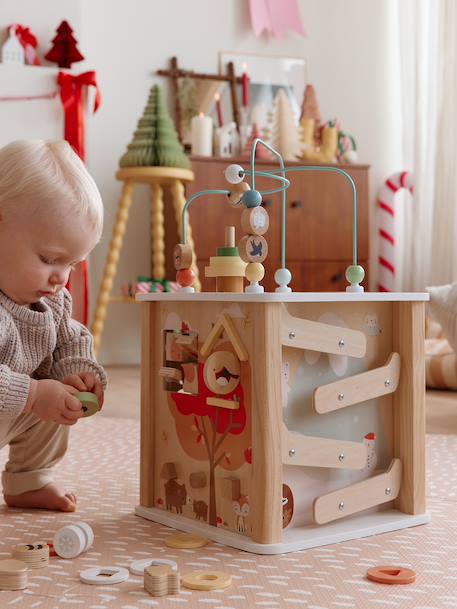 Cube d’activités avec boulier en bois FSC® bois - vertbaudet enfant 