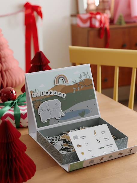 Doos met magnetische dieren TANZANIE geel - vertbaudet enfant 