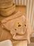Badcape + washandje PETIT OURS, met gerecycled katoen beige, gestreept - vertbaudet enfant 