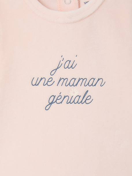 Lot 2 pyjamas bébé fille velours rose - vertbaudet enfant 