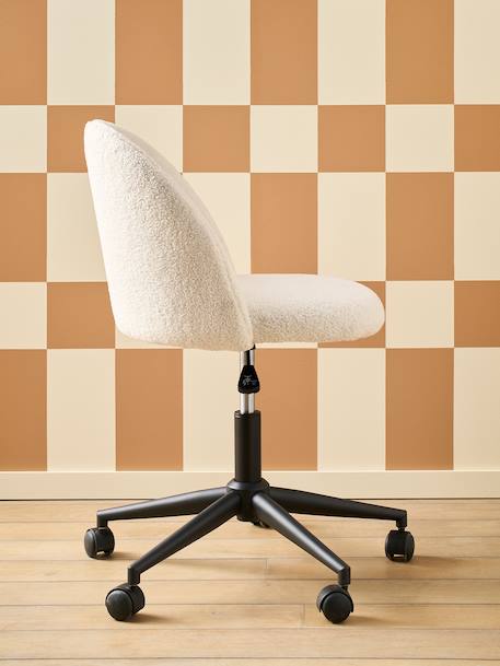 Chaise à roulettes enfant en sherpa écru - vertbaudet enfant 