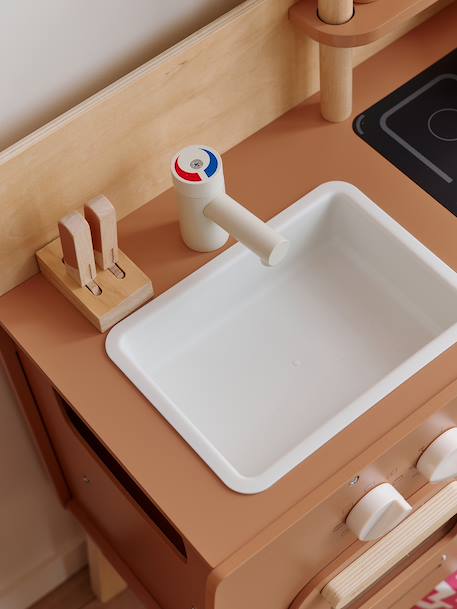 Cuisine en bois FSC® design blanc+caramel - vertbaudet enfant 