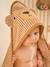 Badcape + washandje PETIT OURS, met gerecycled katoen beige, gestreept - vertbaudet enfant 