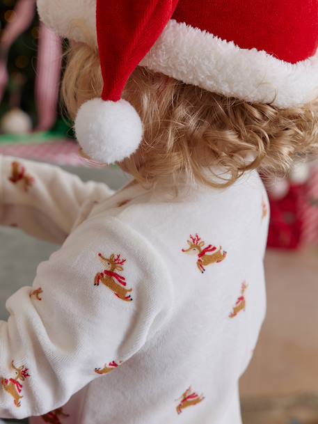 Gemengde babyset babypakje met voetjes muts kerstcapsule ecru - vertbaudet enfant 