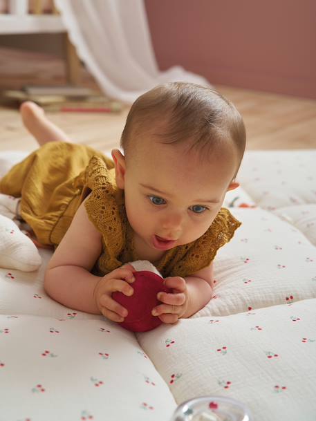 Tapis d'éveil moelleux et ludique bleu+écru+marron+multicolore+noir+rouge - vertbaudet enfant 