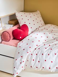 Linge de maison et décoration-Linge de lit enfant-Parure housse de couette enfant et taie d'oreiller COEURS
