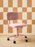 Chaise de bureau à roulettes enfant en velours rose+vert - vertbaudet enfant 