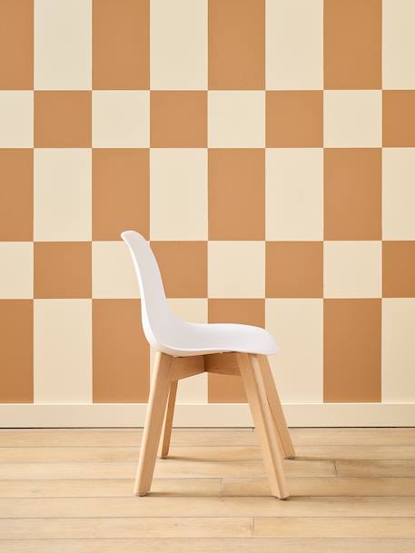 Chaise maternelle design scandinave blanc+rose - vertbaudet enfant 