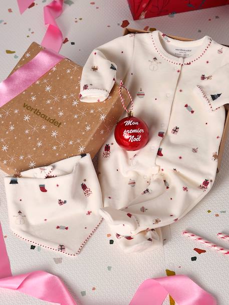 3-delig babyset Kerstmis ecru - vertbaudet enfant 