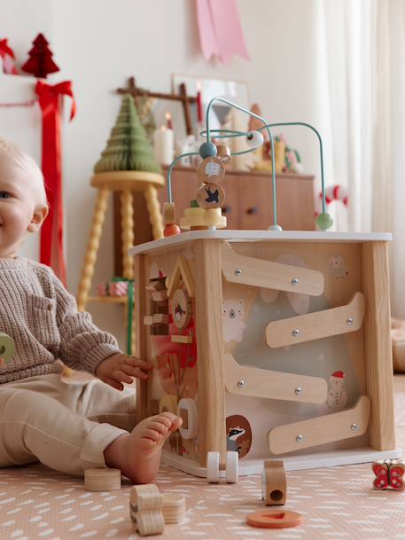 Cube d’activités avec boulier en bois FSC® bois - vertbaudet enfant 