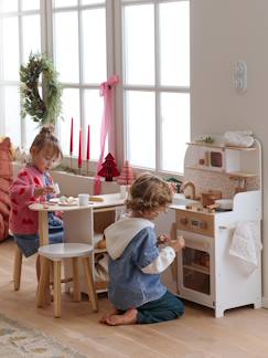 Speelgoed-Imitatiespelletjes-Keuken en etenswaren-Hoekkeuken met benodigdheden / toebehoren van FSC®-hout 