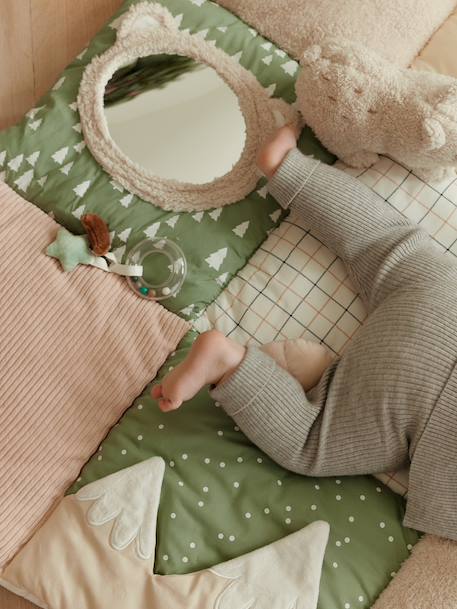 Zacht speelkleed CROQUE LA VIE beige+ecru+rood+sinaasappel - vertbaudet enfant 