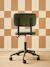 Chaise de bureau à roulettes enfant en velours rose+vert - vertbaudet enfant 