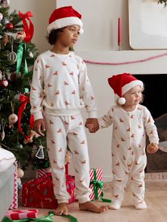 -Ensemble enfant noël pyjama mixte bonnet capsule fratrie