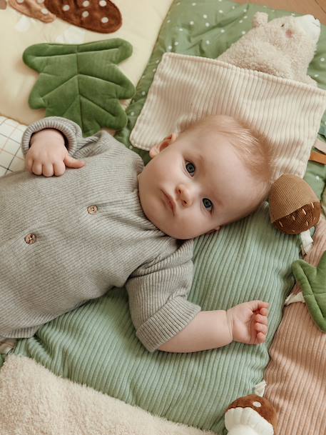 Zacht speelkleed CROQUE LA VIE beige+ecru+rood+sinaasappel - vertbaudet enfant 